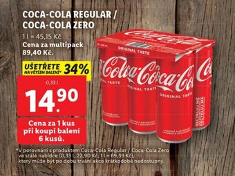 Lidl COCA-COLA REGULAR / COCA-COLA ZERO nabídka