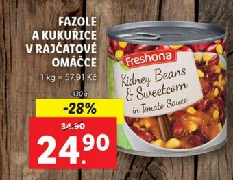 Lidl FAZOLE A KUKUŘICE V RAJČATOVÉ OMÁČCE nabídka