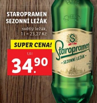 Lidl STAROPRAMEN SEZONNÍ LEŽÁK nabídka