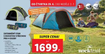 Lidl ZATEMNĚNÝ STAN S DVOJITOU STŘECHOU PRO 4 OSOBY nabídka