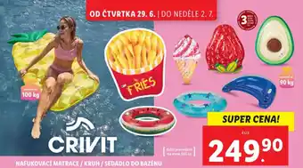 CRIVIT NAFUKOVACÍ MATRACE / KRUH/SEDADLO DO BAZÉNU