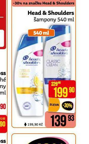 Teta Head&shoulders šampon nabídka