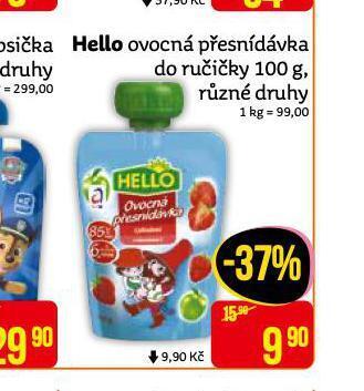 Teta Hello ovocná přesnídávka nabídka