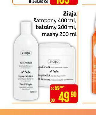 Teta Ziaja šampony, balzámy, masky nabídka