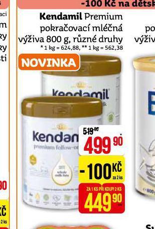Teta Kendamil premium pokračovací mléčná výživa nabídka