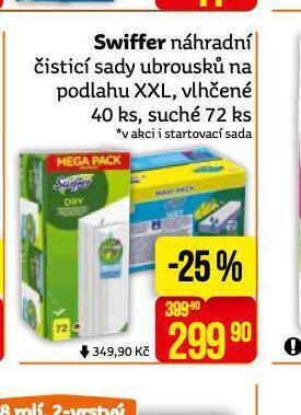 Teta Swiffer náhradní čistící sady ubrousků na podlahu xxl nabídka