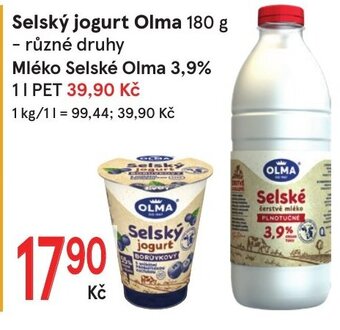 Žabka Selský jogurt Olma 180 g nabídka