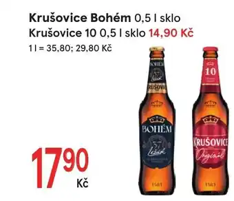 Žabka Krušovice Bohém 0,5 I sklo Krušovice 10 0,5 1 sklo nabídka