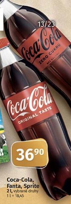 COOP TIP Coca-Cola, Fanta, Sprite 2 L nabídka