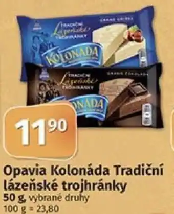 COOP TIP Opavia Kolonáda Tradiční tvaroh lázeňské trojhránky nabídka