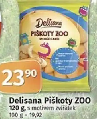 COOP TIP Delisana Piškoty Zoo 120g nabídka