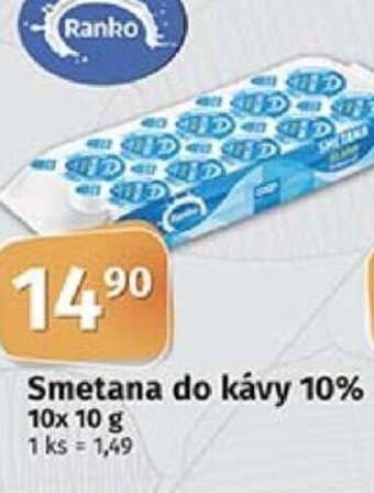 COOP TIP Smetana do kávy 10% 10x 10 g nabídka