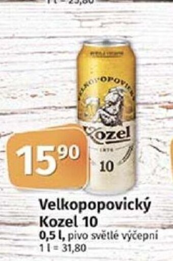 COOP TIP Velkopopovický Kozel 10 0,5 l nabídka