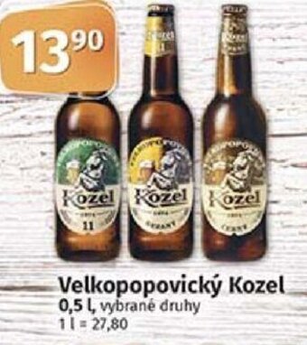 COOP TIP Velkopopovický Kozel 0,5 l nabídka