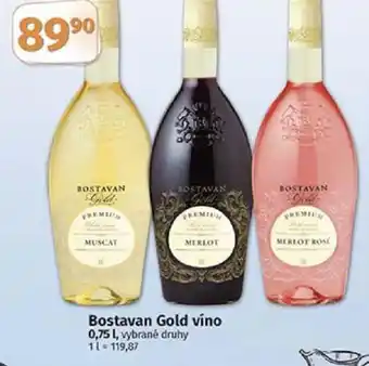 Bostavan Gold víno 0,75 l