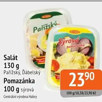 Coop hb Salát 130 g Pařížský, Ďábelský Pomazánka 100 g sýrová nabídka