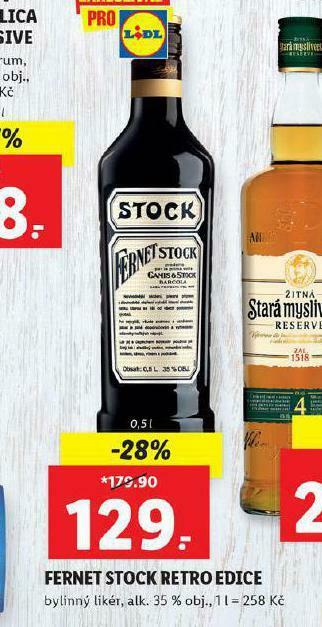 Lidl Fernet stock retro edice nabídka