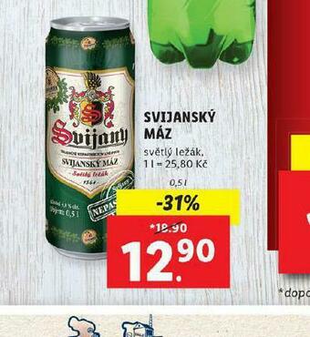 Lidl Pivo svijanský máz nabídka
