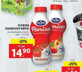 Lidl Florian jogurtový nápoj nabídka