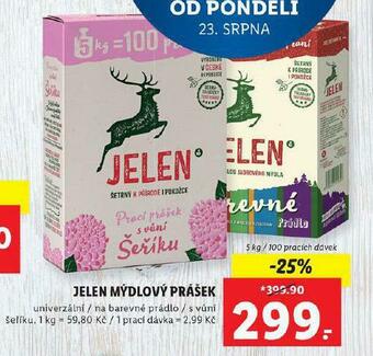 Lidl Jelen mýdlový prášek nabídka