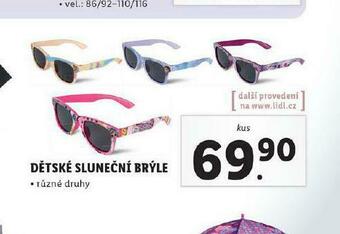 Lidl Dětské sluneční brýle nabídka