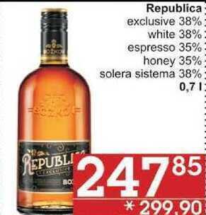 Republica exclusive 38%, 0,7 l
