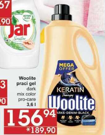 Woolite prací gel dark, 3,6 l