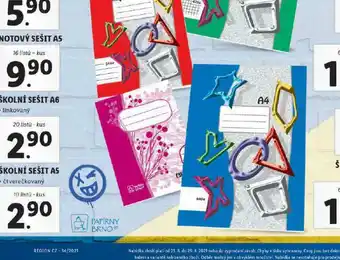 Školní sešit a6 20 listů