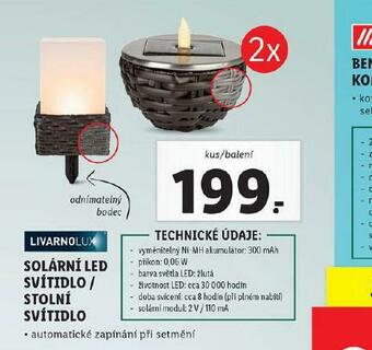 Lidl Solární led svítidlo / stolní svítidlo nabídka
