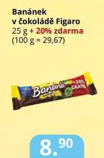 Potraviny CZ Banánek v čokoládě figaro 25 g + 20% zdarma nabídka