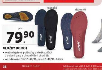 Lidl Vložky do bot nabídka