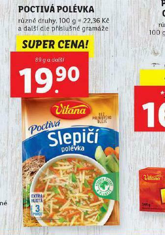 Lidl Poctivá polévka nabídka