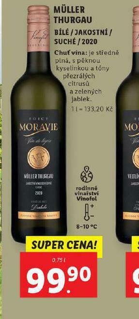 Lidl Müller thurgau nabídka