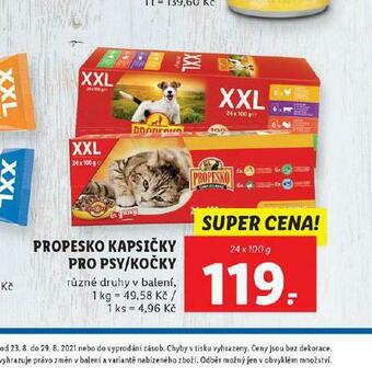 Lidl Propesko kapsičky pro psy nabídka