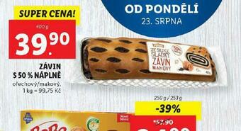 Lidl Závin s 50% náplně nabídka