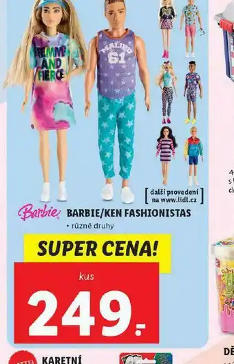 Lidl Barbie / ken fashionistas nabídka