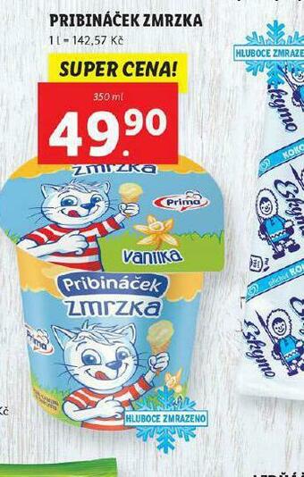 Lidl Pribináček zmrzka nabídka