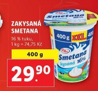 Lidl Zakysaná smetana nabídka