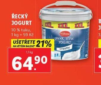Lidl Řecký jogurt nabídka
