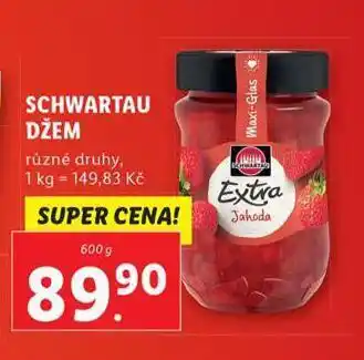 Lidl Schwartau extra džem nabídka
