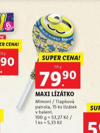 Lidl Maxi lízátko nabídka