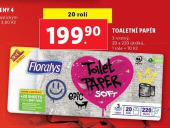 Lidl Floralys toaletní papír nabídka