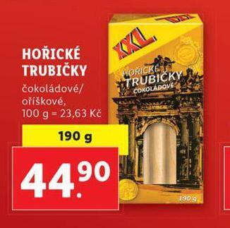 Lidl Hořické trubičky nabídka