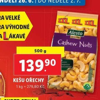 Lidl Kešu ořechy nabídka