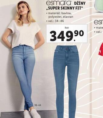 Lidl Džíny super skinny fit nabídka