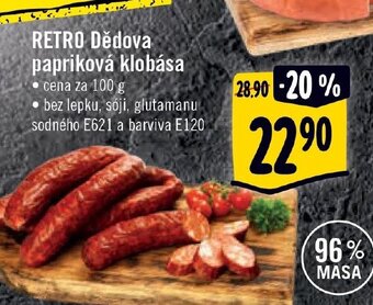 Albert RETRO Dědova papriková klobása nabídka