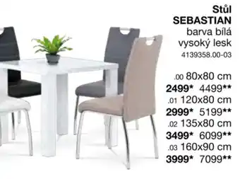 Sconto Stůl SEBASTIAN nabídka