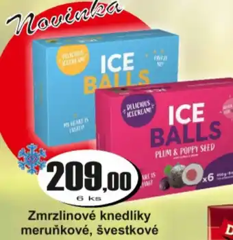 Zmrzlinové knedliky meruňkové, švestkové