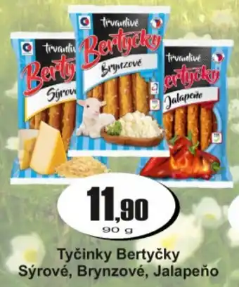 Tyčinky Bertyčky Sýrové, Brynzové, Jalapeňo