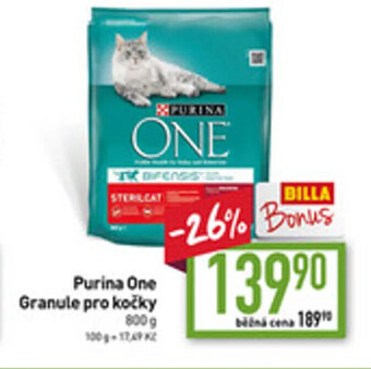 Billa Purina One Granule pro kočky nabídka